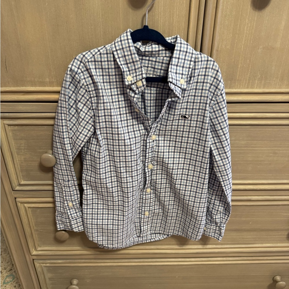 Vineyard Vines Kids Blue Checkered Shirt